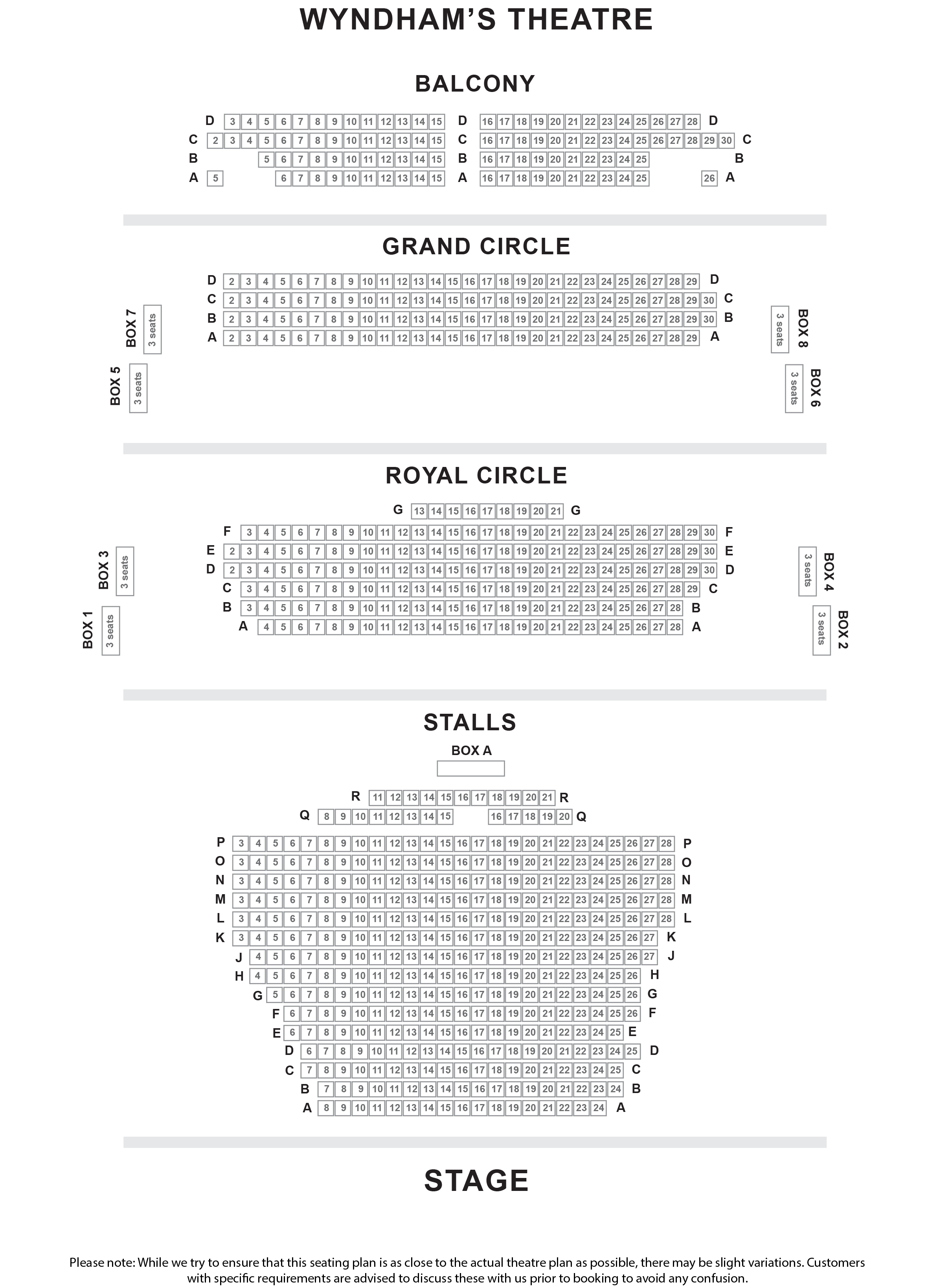 Wyndham S Theatre Seating Plan