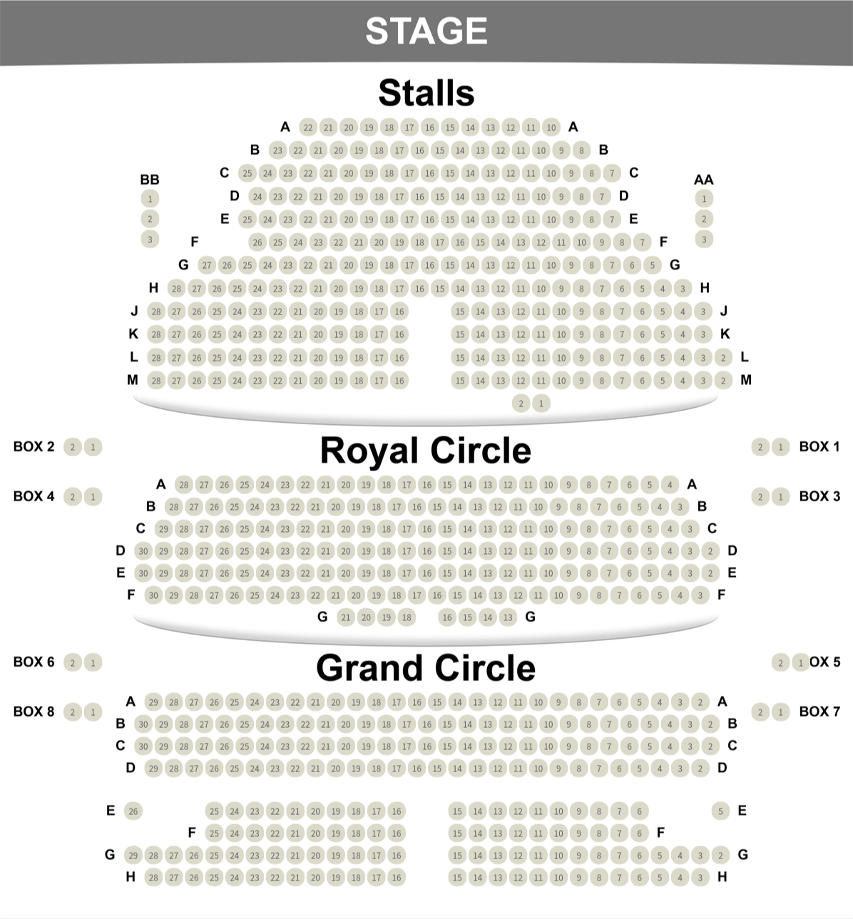 Wyndham's Theatre seating plan